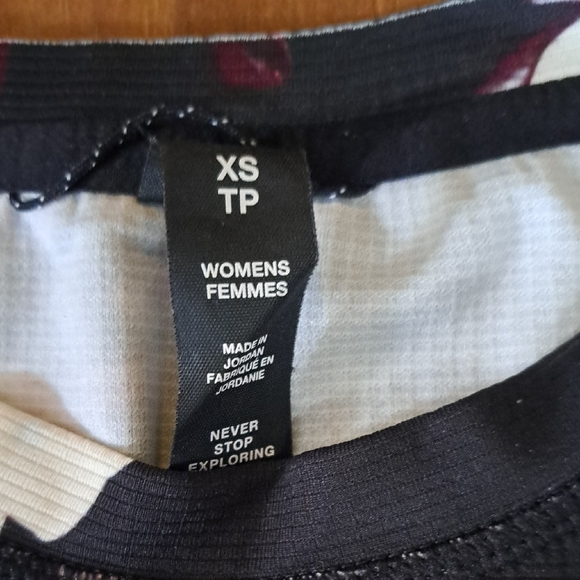 The North Face Women's Floral Long Sleeve Tee - Black and White - Picture 2 of 4